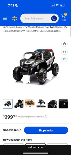 LAPD Police Buggy UTV (12V Battery Operated Ride-On),