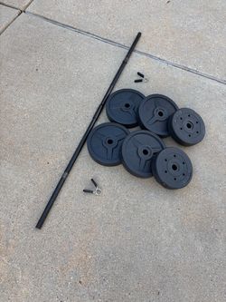 Cap 5ft barbell and weights  $70