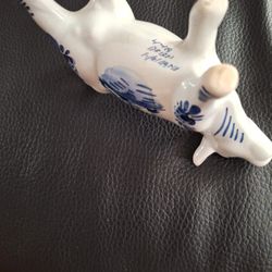 Beautiful  DELFT VINTAGE. COW CREAMER PORCELAINEMILK 