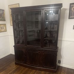 Solid Wood China Cabinet – $200