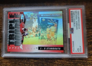 1993 upper deck michael jordan triple double psa 7 basketball card