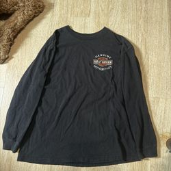 Vintage Cool Black Harley DavidsonLongsleeve
