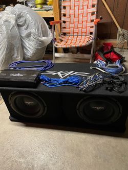 12" SKAR Dual Subwoofers w/ Amp and Wiring