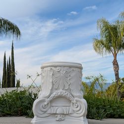 Beautiful White Classical Pedestal