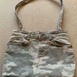 Camouflage Denim Shoulder Purse
