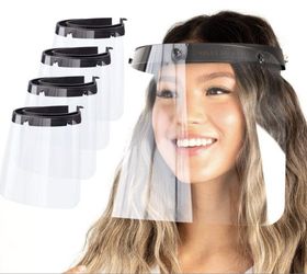 4 Pairs Of Clear Plastic Face shield Brand New