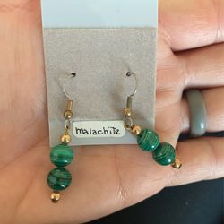 Green Malachite Earrings