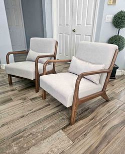 Two beautiful mid-century accent chairs