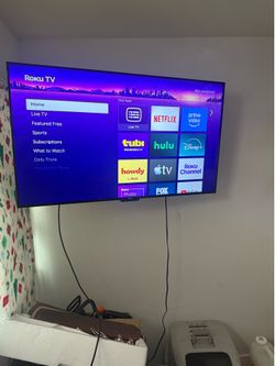Roku 65 in tv with tv mount