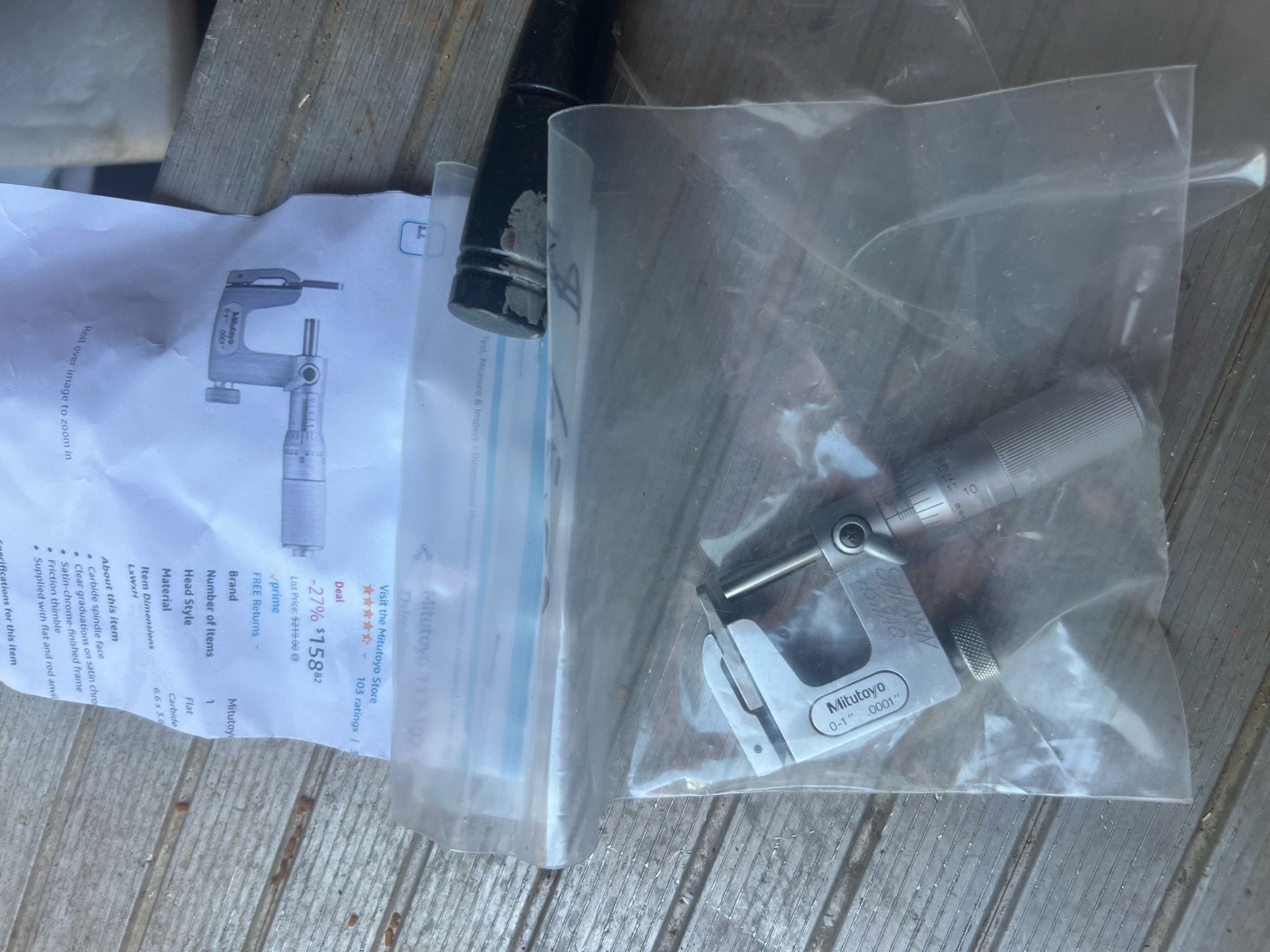 Mitutoyo Vernier Uni-Mike Micrometer 0-25mm i’m retired from work, l sell all tools$125.00