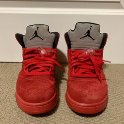 Jordan 5 red suede