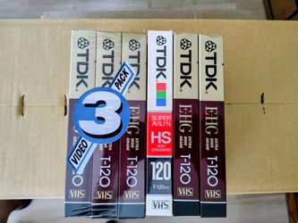 6 NEW TDK VHS TAPES 