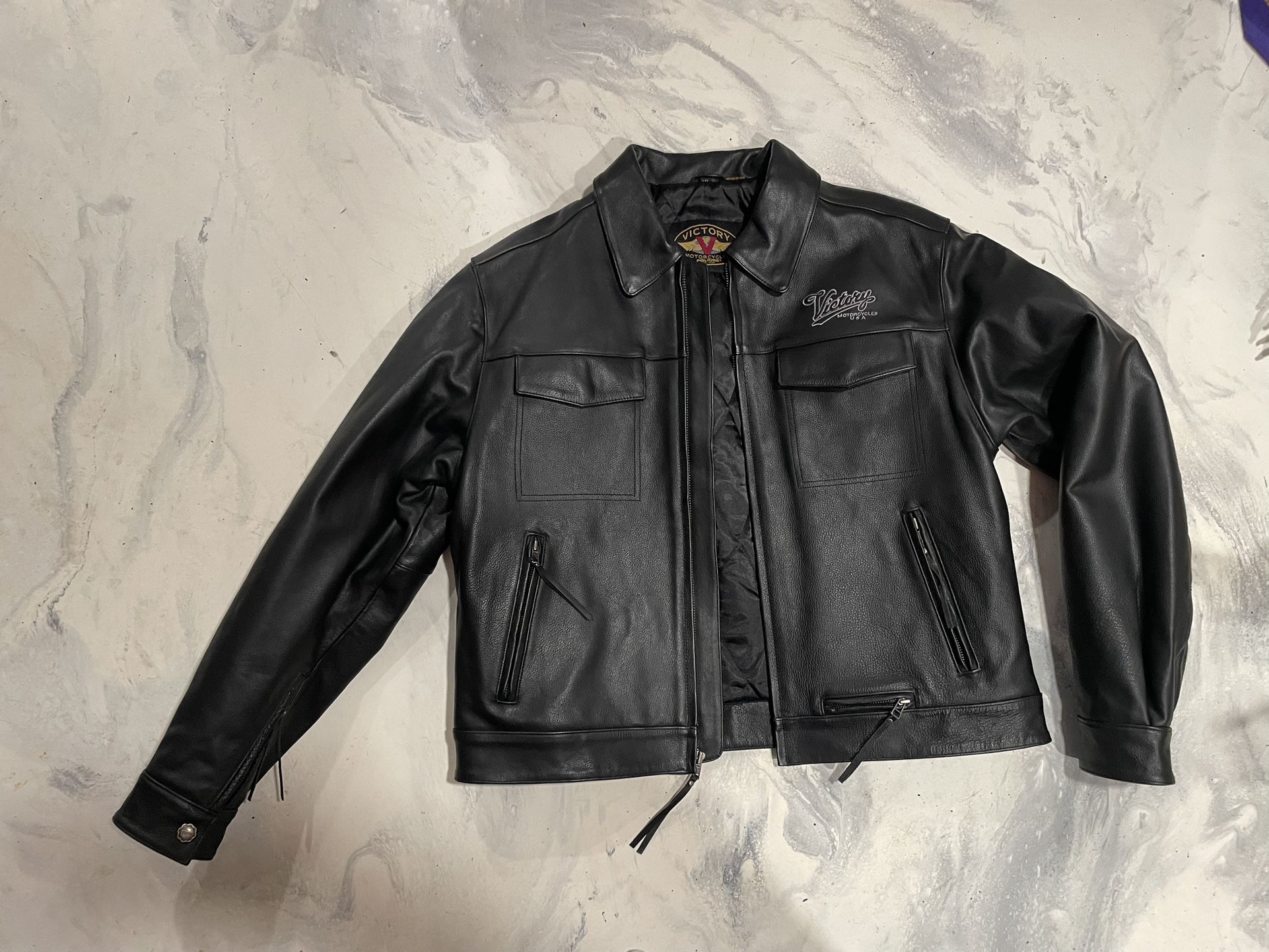 Authentic Leather Victory Motorcycle Jacket