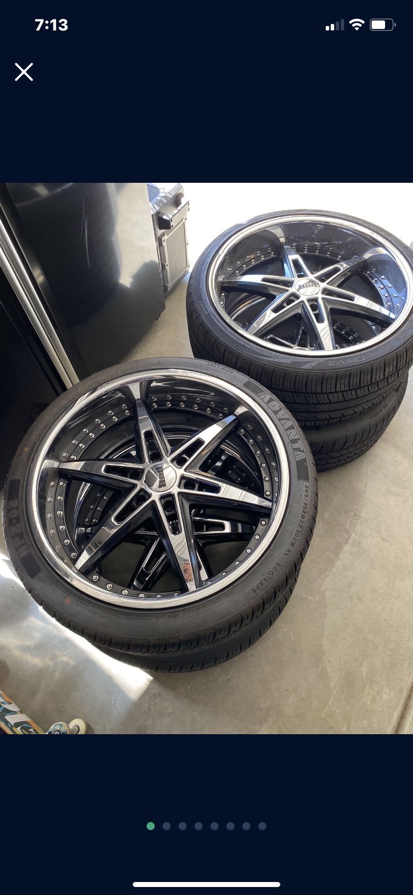 22 Inch 2 Piece DUB six Spoke Wheels 