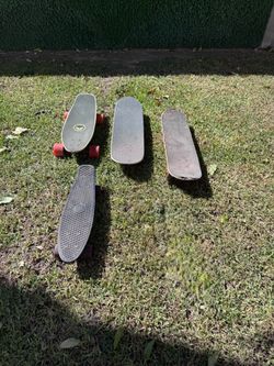 4 skateboards