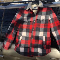 Like new flannel and wool jacket size medium only $15