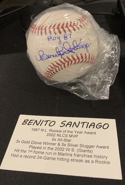 Benito Santiago Signed Baseball