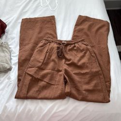 Cotton on Linen Pant In Brown