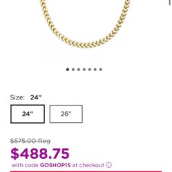 14k plated 925 silver chain with pendant 