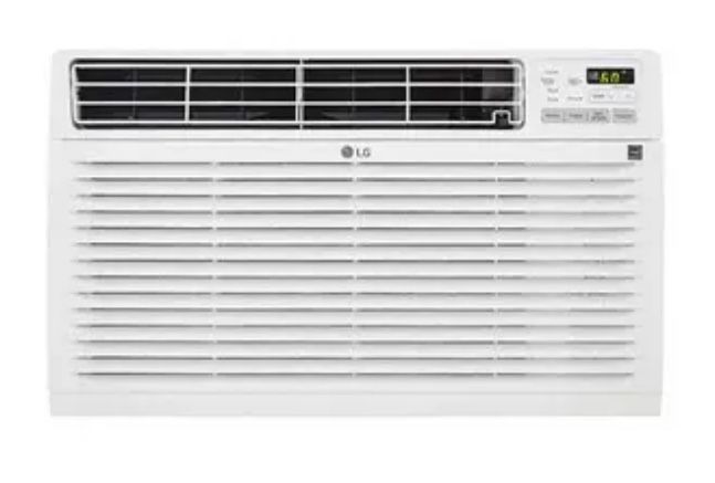 Brand New LG 9,800 BTU 115V Through-the-Wall Air Conditioner Cools 440 Sq. Ft. with Remote, Dehumidifier and in White