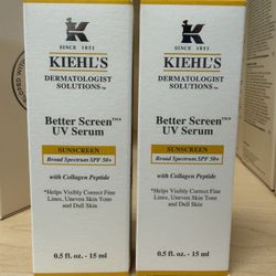 Kiehl’s Better Screen™ UV Serum SPF 50+ Facial Sunscreen SET OF TWO $44 Value