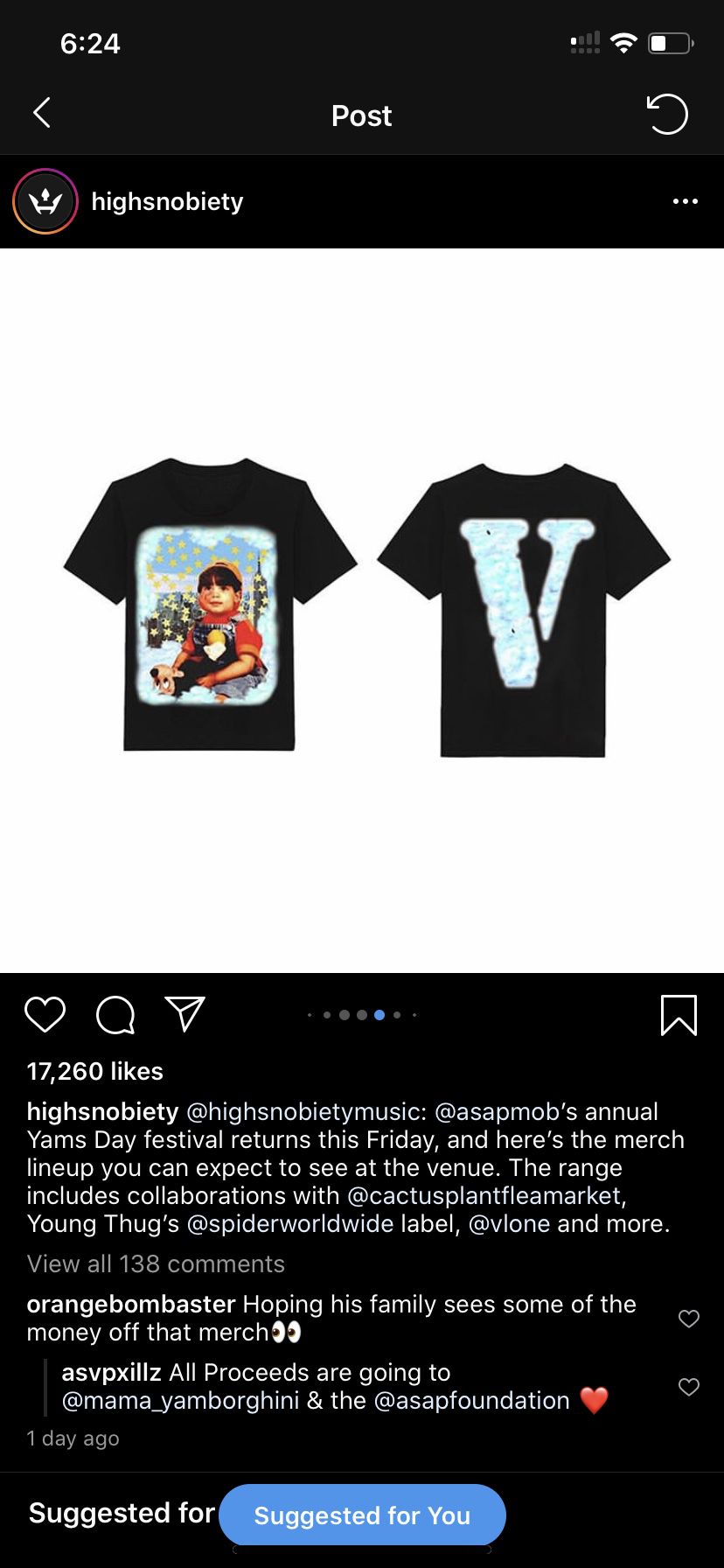 VLONE ASAP YAMS tribute sold out in minutes supreme / bape / vlone