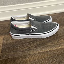 Grey Suede Slip On Vans