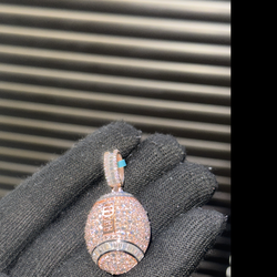 VVS MOISSANITE DIAMOND FOOTBALL PENDANT