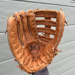 Adult Large Baseball Softball Glove MacGregor MG65F Deep Grip pocket Leather Baseball Glove Lht Lefty 13.5” 13” -14” 13.5