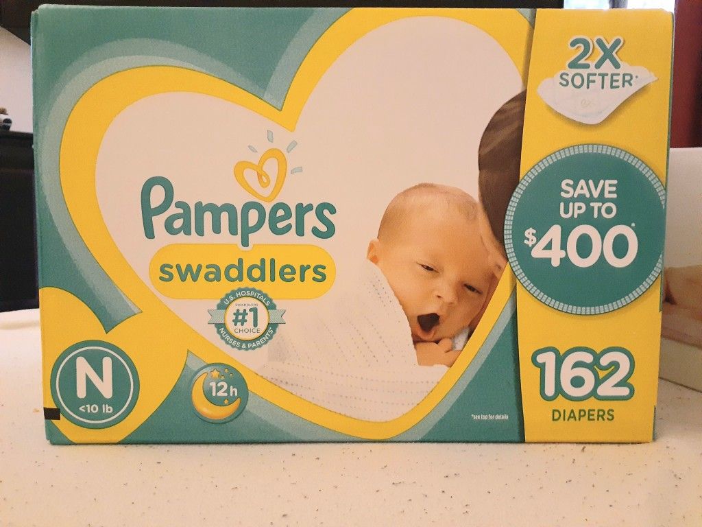Bulk Pack 162 ct Pampers Newborn Diapers
