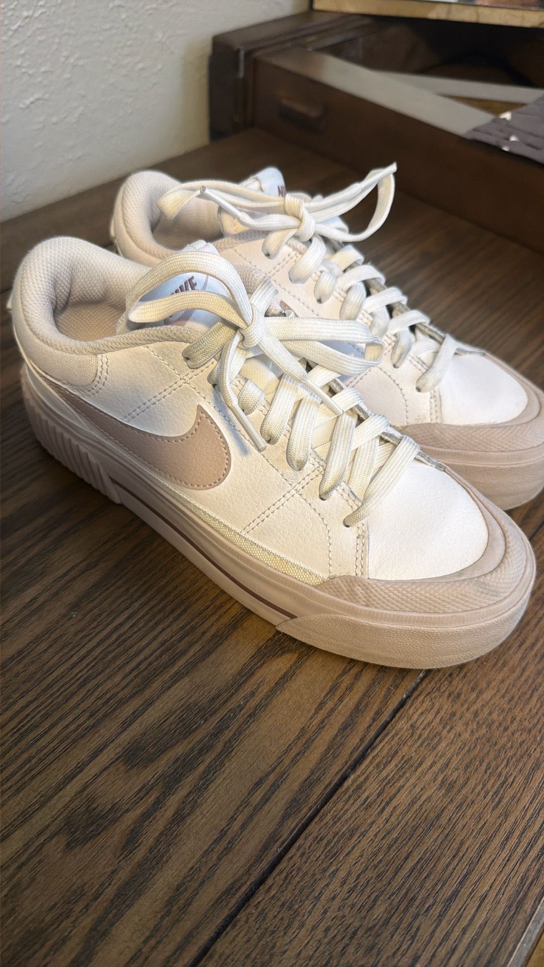 Nike purple and white platform