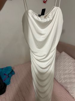White midi dress