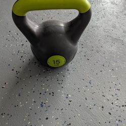 TKO 15lb Kettlebell Exercises Fitness Weight 