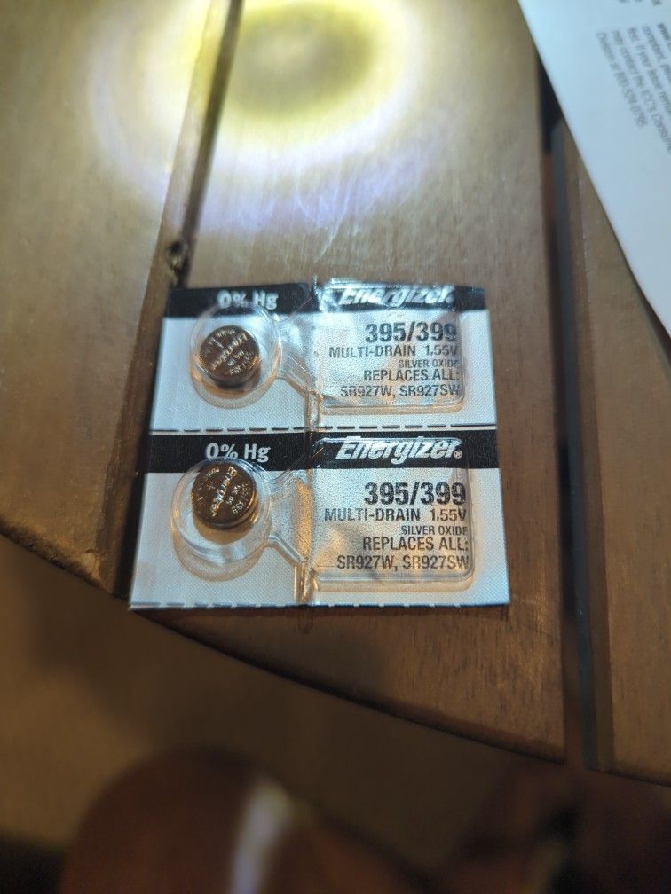 Watch 395/399 two Battery Energizer OEM Batteries Brand New