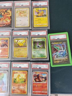 Rayquaza $200! Vmax Charizard $225 #1 Charizard BECKET $200 golbat 97 $200! All for $1000! Firm or I take trade 75% & 50% Cash. All New Pokémon condit