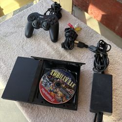 Sony PlayStation 2 Ps2 Slim With Thrillville Cd