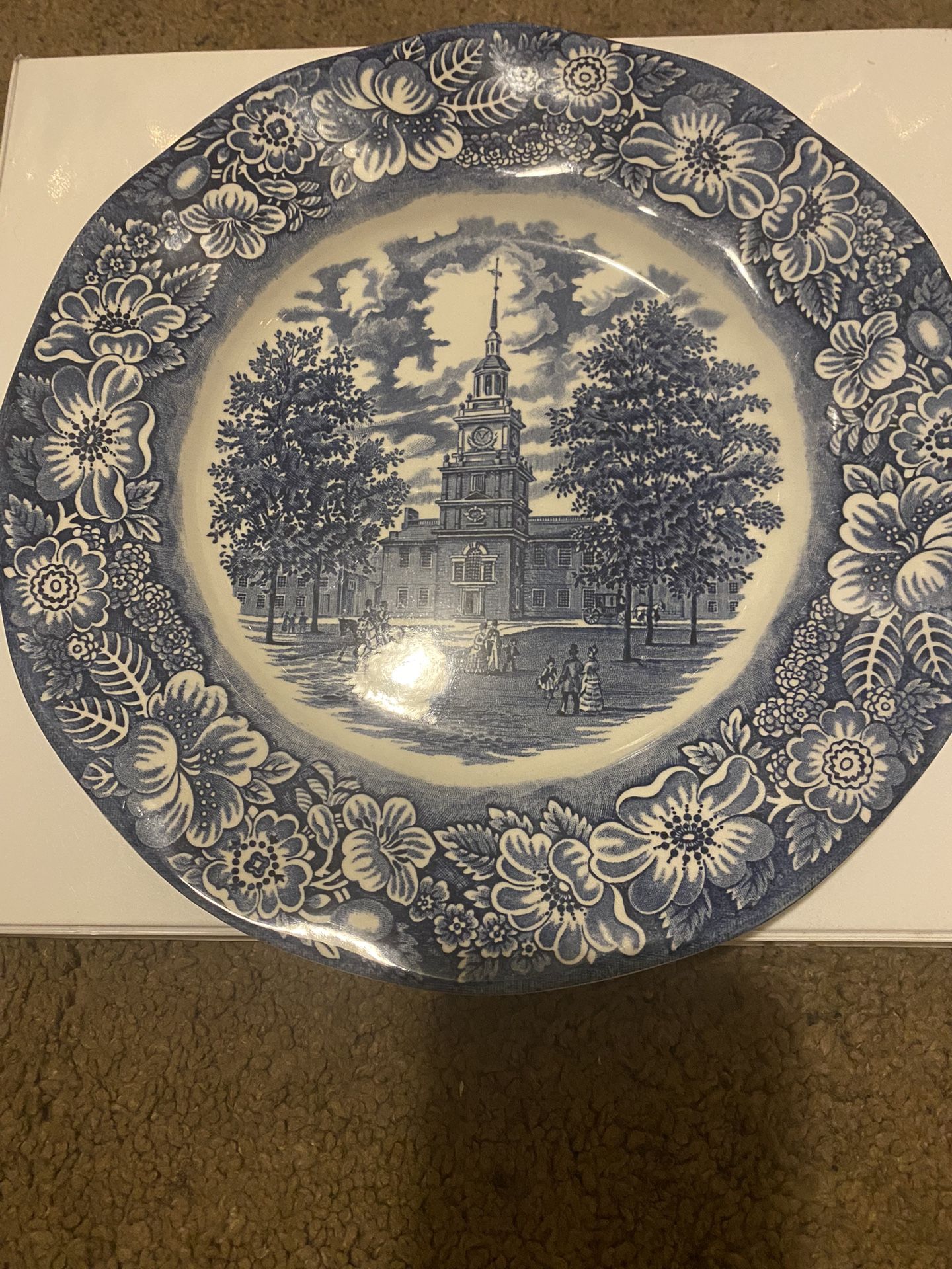 Liberty Blue Independence Plate Made In England
