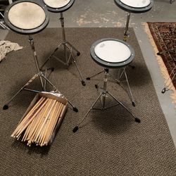 DRUM PADS WITH STAND AND STICKS 