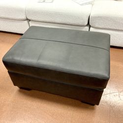 New Leather Ottoman — CLEARANCE 