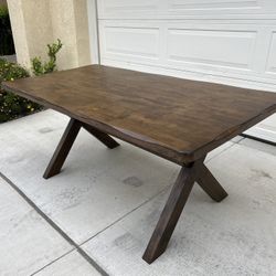 Beautiful Brand New Solid Wood Shaped Edge Dining Table 