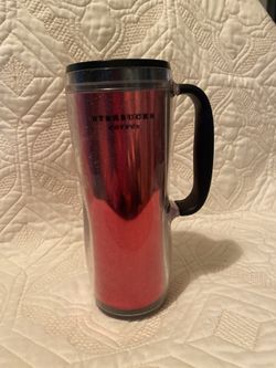 Starbucks Plastic Coffee Tumbler Red Glitter
