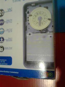 mechanical timer 24 hours 120v volts new in box