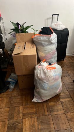 Boxes of clothes