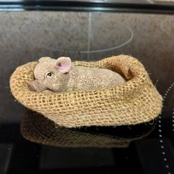 Vintage Miniature Pig Figurine