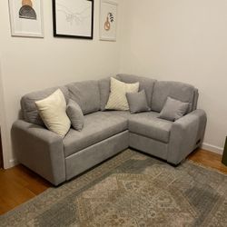 77” GREY SOFA BED COUCH