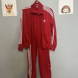 Red Adidas Track Suit