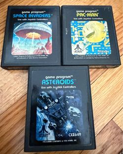 Vintage Atari 2600 Game Cartridge Lot (3 Games) PAC-MAN