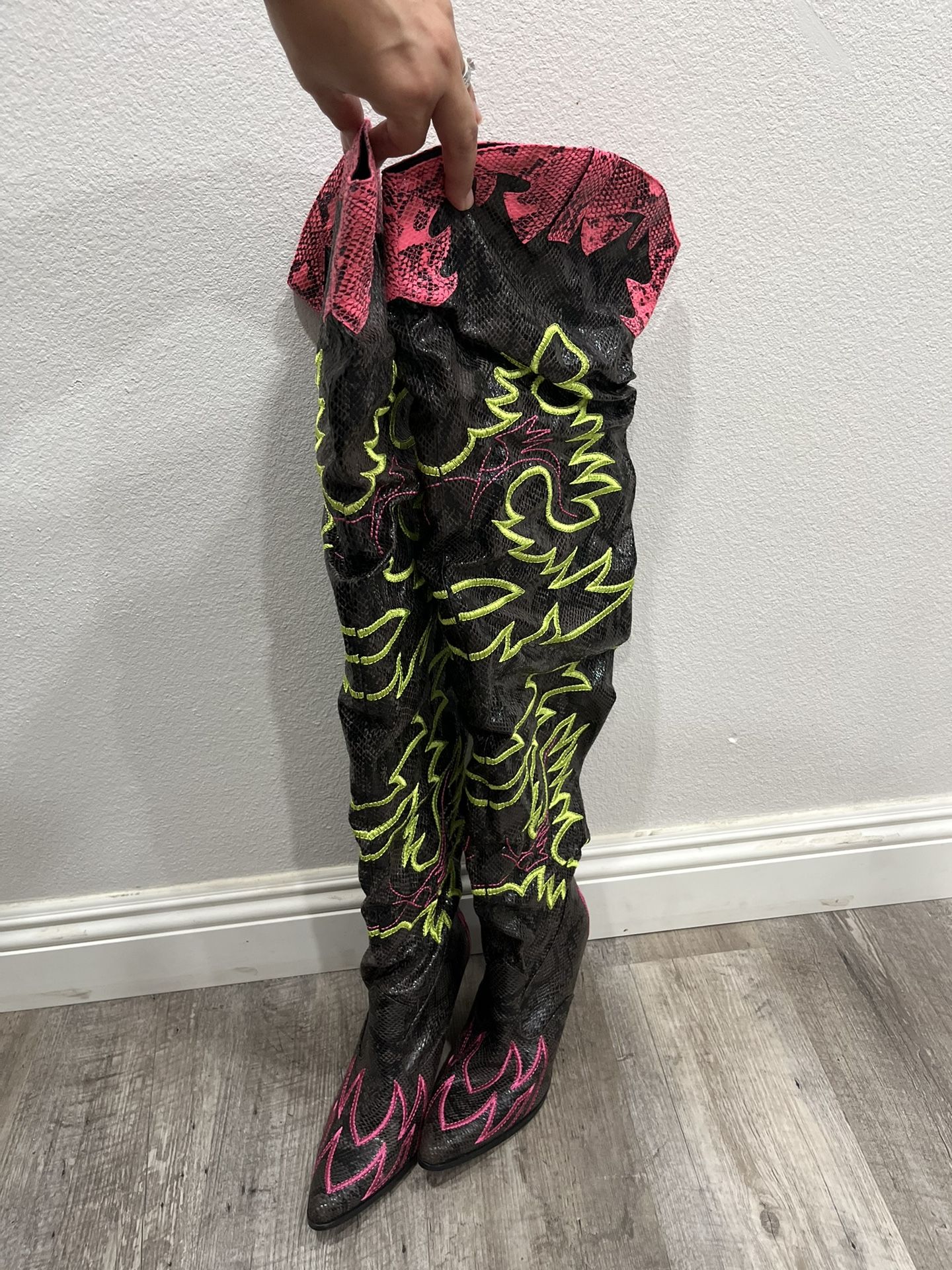 Thigh High Cowboy Boots