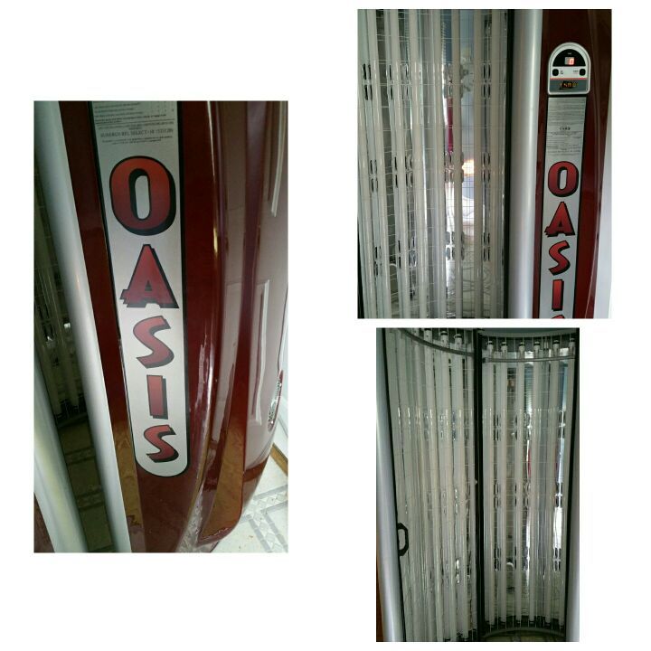 Oasis stand up tanning bed