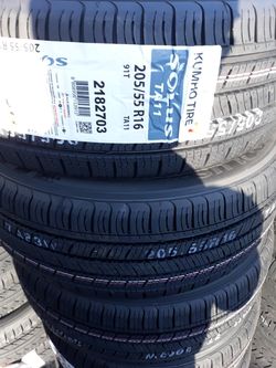 4 new tires 205 55 16 kumho$300